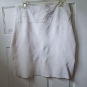 Bebe white knee length skirt